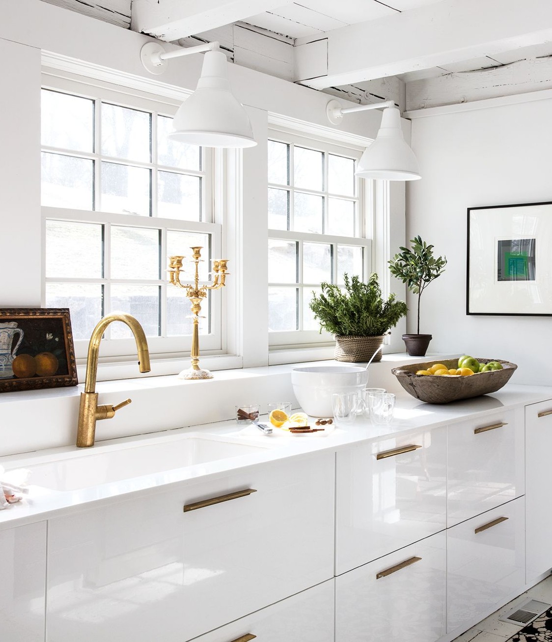 clean white kitchen